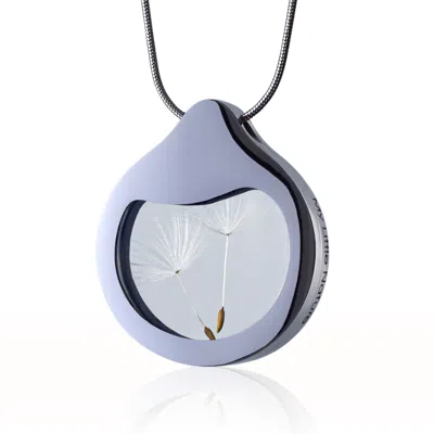My Little Nature Women's White / Silver Designer Jewelry Necklace With Natural Sustainable Dandelion Seeds – Handcraf In Multi