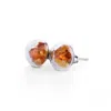 My Little Nature Women's Yellow / Orange Amber Earrings With Natural Amber Stones - Designer Jewellery - Orange Earri