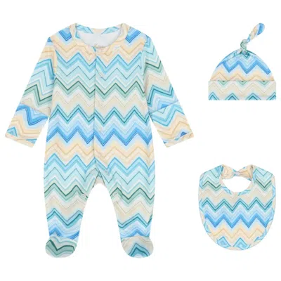 My Little Pie Babies' Chevron-print Pajama Set In Blue