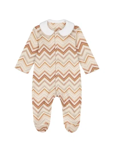 My Little Pie Zigzag Babygrow In Brown