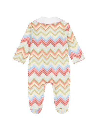 My Little Pie Babies' Zigzag-print Peter Pan-collar Pyjamas In White