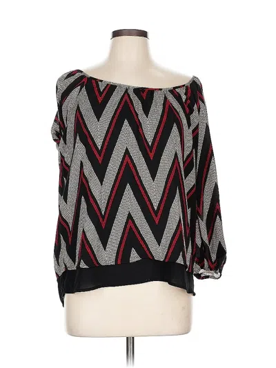 Pre-owned My Michelle 3/4 Sleeve Blouse In Black