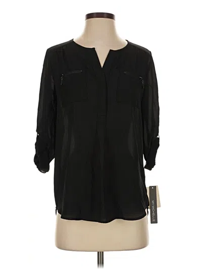 My Michelle 3/4 Sleeve Blouse In Black