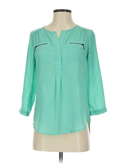 Pre-owned My Michelle 3/4 Sleeve Blouse In Teal