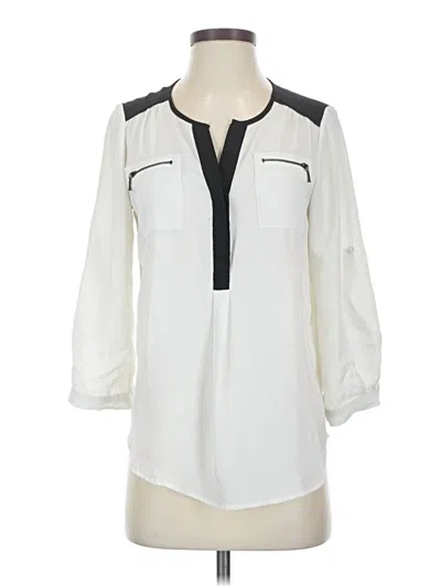 Pre-owned My Michelle 3/4 Sleeve Blouse In White
