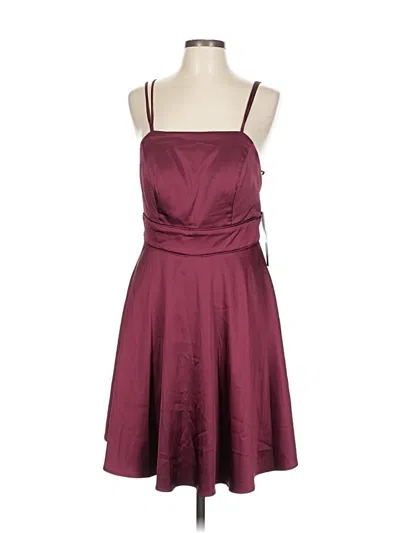 Pre-owned My Michelle Cocktail Dress In Burgundy