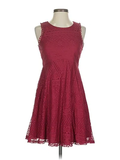 Pre-owned My Michelle Cocktail Dress In Burgundy