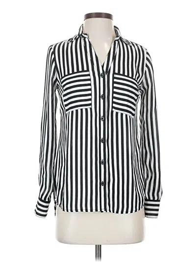 Pre-owned My Michelle Long Sleeve Blouse In Black