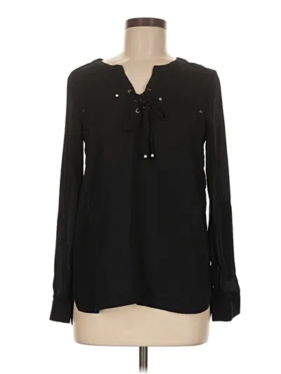 Pre-owned My Michelle Long Sleeve Blouse In Black