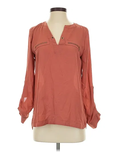Pre-owned My Michelle Long Sleeve Blouse In Pink