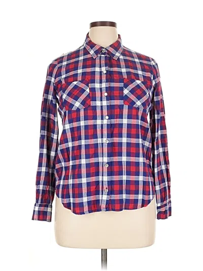 Pre-owned My Michelle Long Sleeve Button Down Shirt In Red