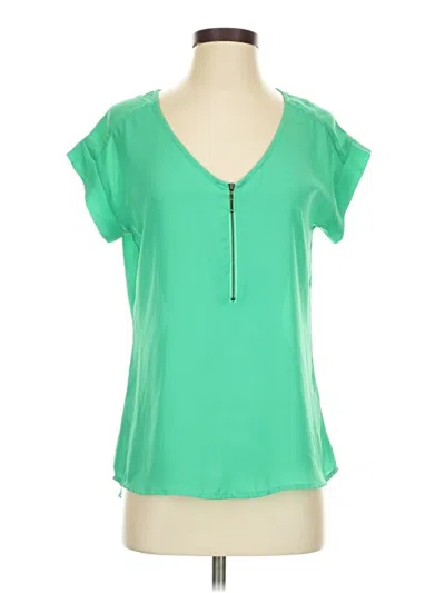 Pre-owned My Michelle Short Sleeve Top Green Keyhole Neckline Tops
