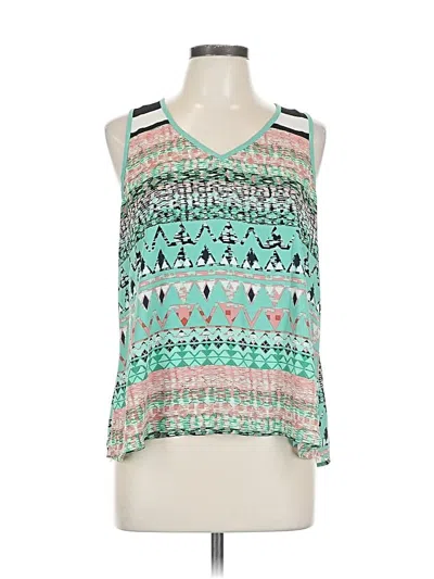 Pre-owned My Michelle Sleeveless Blouse In Blue