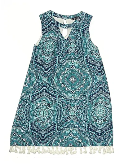 Pre-owned My Michelle Kids' Sleeveless Blouse In Teal