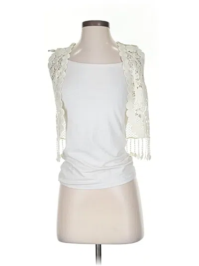 Pre-owned My Michelle Sleeveless Blouse In White