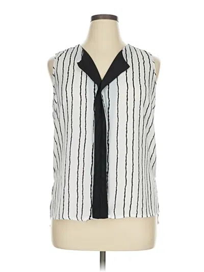 Pre-owned My Michelle Sleeveless Blouse In White