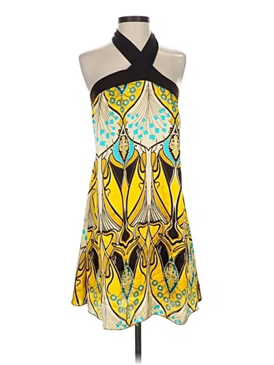 Pre-owned My Michelle Sleeveless Top Gold Halter Neckline Tops