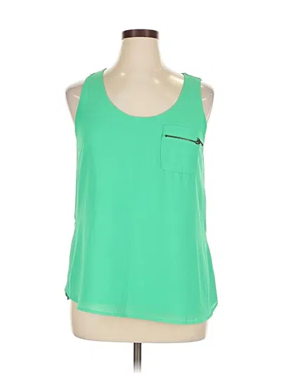 Pre-owned My Michelle Sleeveless Top Green Scoop Neck Tops