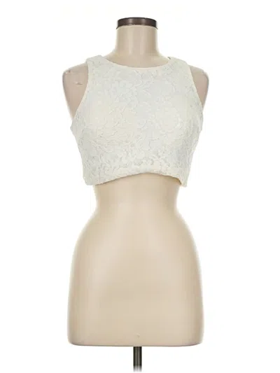 Pre-owned My Michelle Sleeveless Top Ivory Halter Neckline Tops