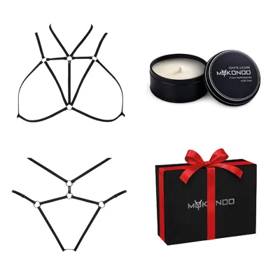 My Mokondo Women's Black Intimate Muse: Valentine's Lingerie Gift Set