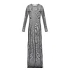 My Mokondo Women's Black Long Style Mesh Gown In Black
