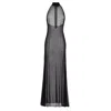 My Mokondo Women's Black Rikano Mesh Maxi Gown In Black