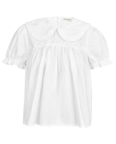 My Mum Made It Babydoll Top In White Cotton