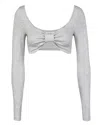 My Mum Made It Bow Ultra Crop In Grey