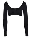 My Mum Made It Bow Ultra Crop In Obsidian