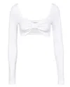My Mum Made It Bow Ultra Crop In White