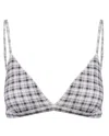 My Mum Made It Breeze Bikini Top In Faded Blue Check