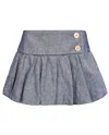 My Mum Made It Bubble Hem Mini Skirt In Denim Blue