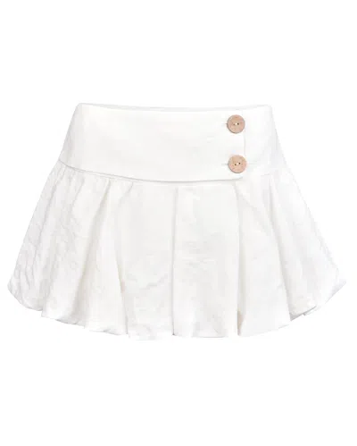 My Mum Made It Bubble Hem Mini Skirt In White