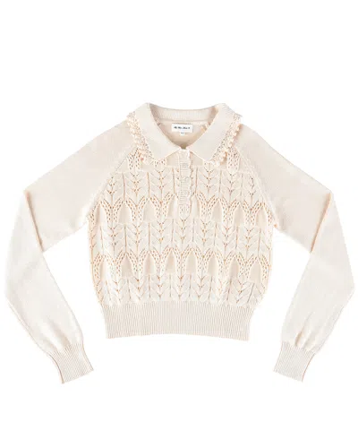 MY MUM MADE IT BUTTONED LACE KNIT PULLOVER