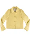 My Mum Made It Buttoned Leather Jacket In Yellow