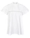 My Mum Made It Cap Sleeve Babydoll Blouse In White
