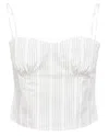 My Mum Made It Corset Camisole In Chalk Stripe