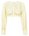 My Mum Made It Cotton Gather Blouse In Citrine