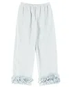 My Mum Made It Cotton Ruffle Pant In White