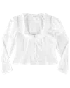 My Mum Made It Curved Collar Button Shirt In White