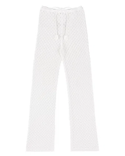 My Mum Made It Daisychain Knit Pants In White