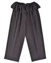 My Mum Made It Detachable Ruffle Belt Pant In Gray