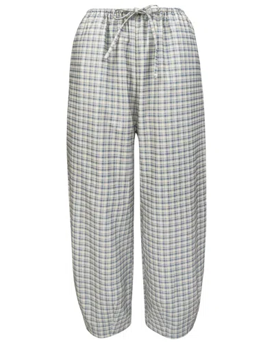 My Mum Made It Drawstring Arch Pant In Faded Blue Flannel