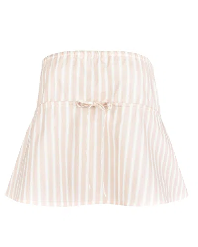 My Mum Made It Dream Strapless Top In Blush Stripe