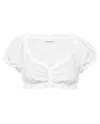 My Mum Made It Eyelet Puff Sleeve Crop