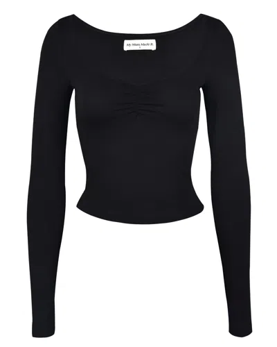 My Mum Made It Gather Long Sleeve Tee In Obsidian