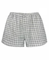 My Mum Made It Gauze Mini Boxers In Faded Blue Check