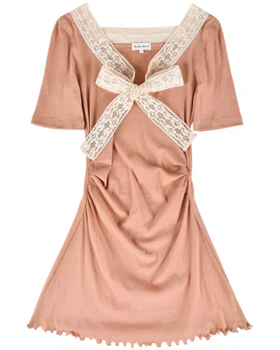 My Mum Made It Lace Bow Mini Dress