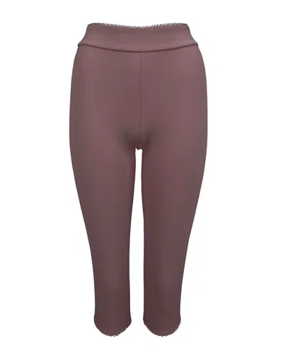 My Mum Made It Lace Capri Pants In Chocolate Cherry