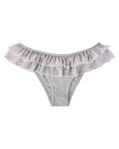 My Mum Made It Lace Frill Swim Bottoms In Gray